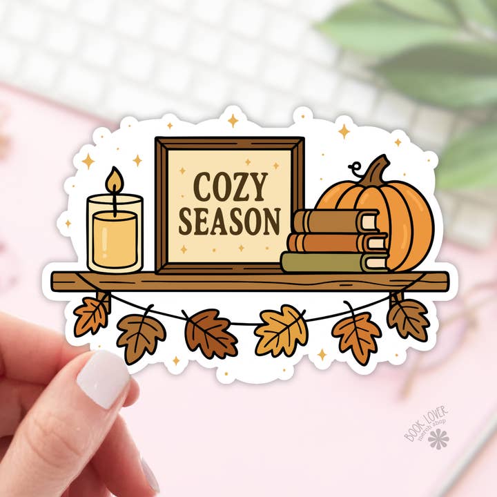 Cozy Season Shelf Stickers / Pumpkin Bookish Halloween for wholesale by Book Lover Merch Shop