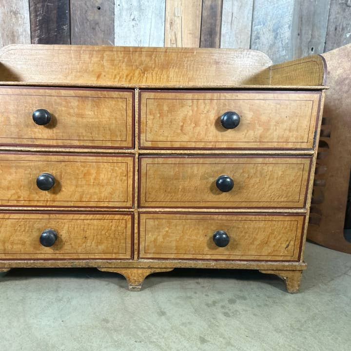 Antique Regency Painted Pine Six Drawer Washstand, C 1810 for wholesale by belvoir