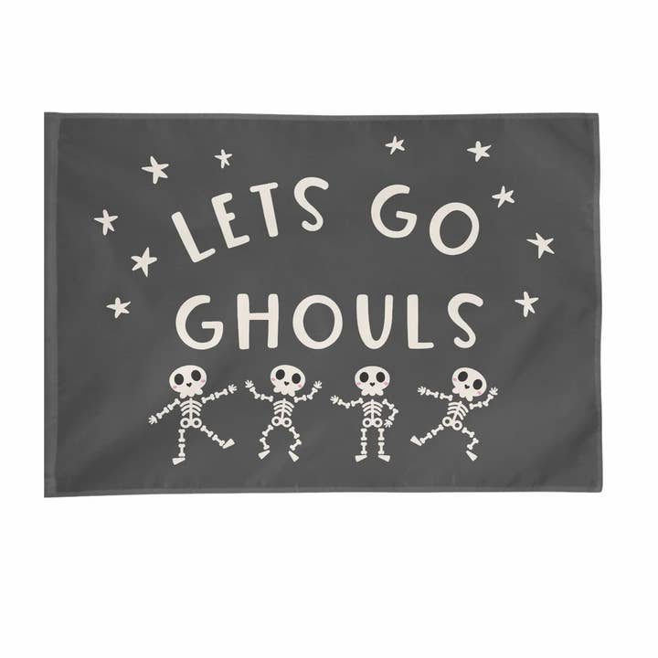 Let's Go Ghouls Halloween Decor Wall Banner - Multiple Color for wholesale by The Little Lemons Company