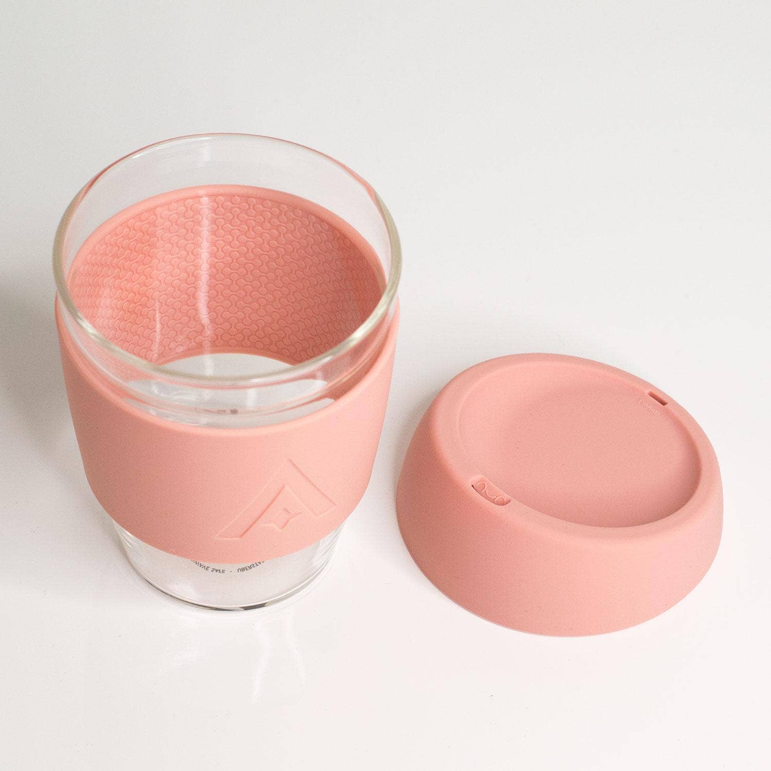 UBERSTAR – wholesale Insulated mug/tumbler – Reusable Glass Travel Coffee Cup - 12oz Blush Pink1
