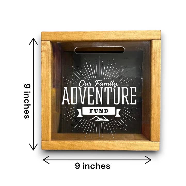 Dusty Square Designs - Wholesale Money/Piggy Bank - Savings Bank "Our Family Adventure Fund"6