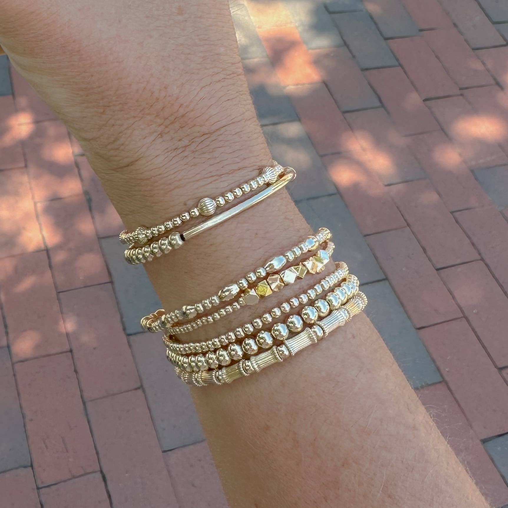 Amethyst and Opal - Wholesale Beaded Bracelet - Gold Bar Bracelet3