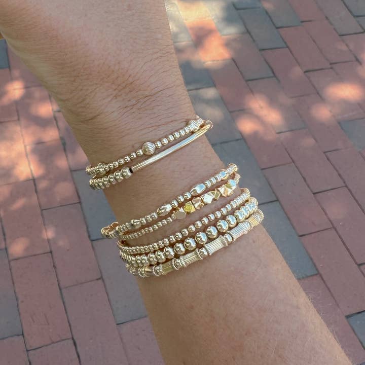 Amethyst and Opal - Wholesale Beaded Bracelet - Gold Bar Bracelet3