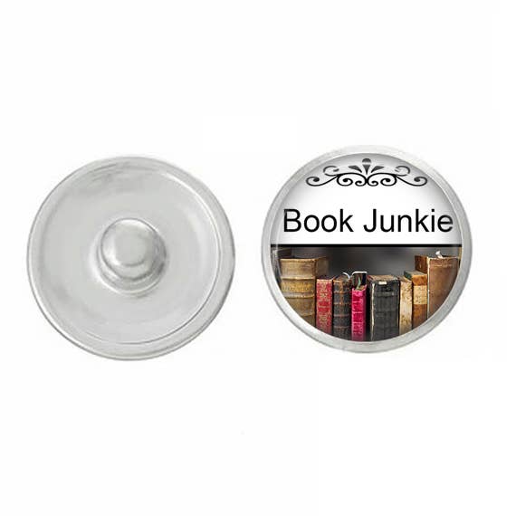 Book - Book Junkie - Snap Jewelry - for Snap Jewelry for wholesale by Say It in A Snap Jewelry