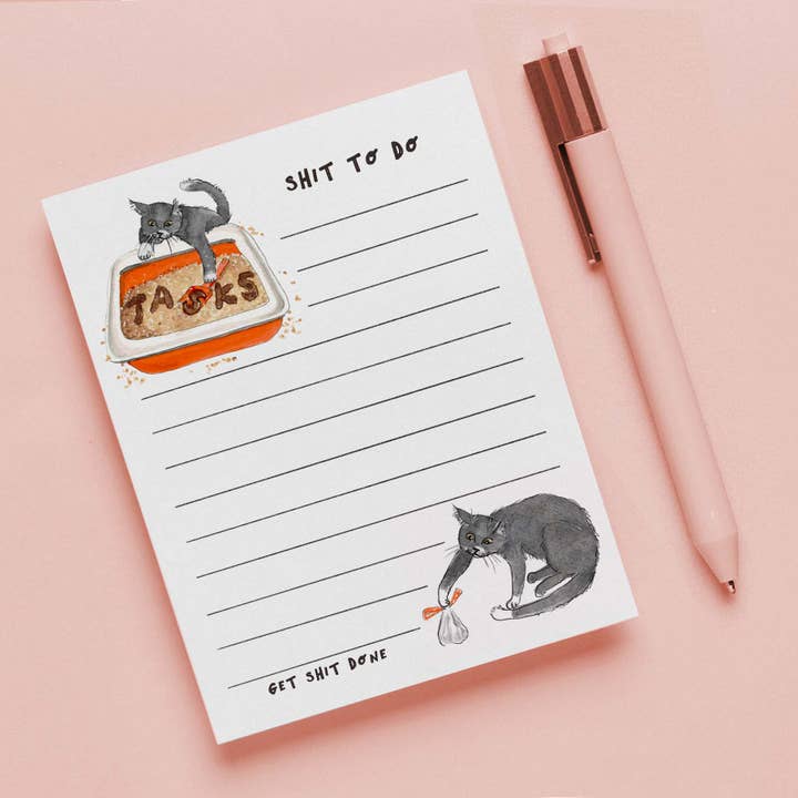 Liyana Studio - Wholesale Notepad - Cat Shit To Do Notepad - To-do List Notepads7