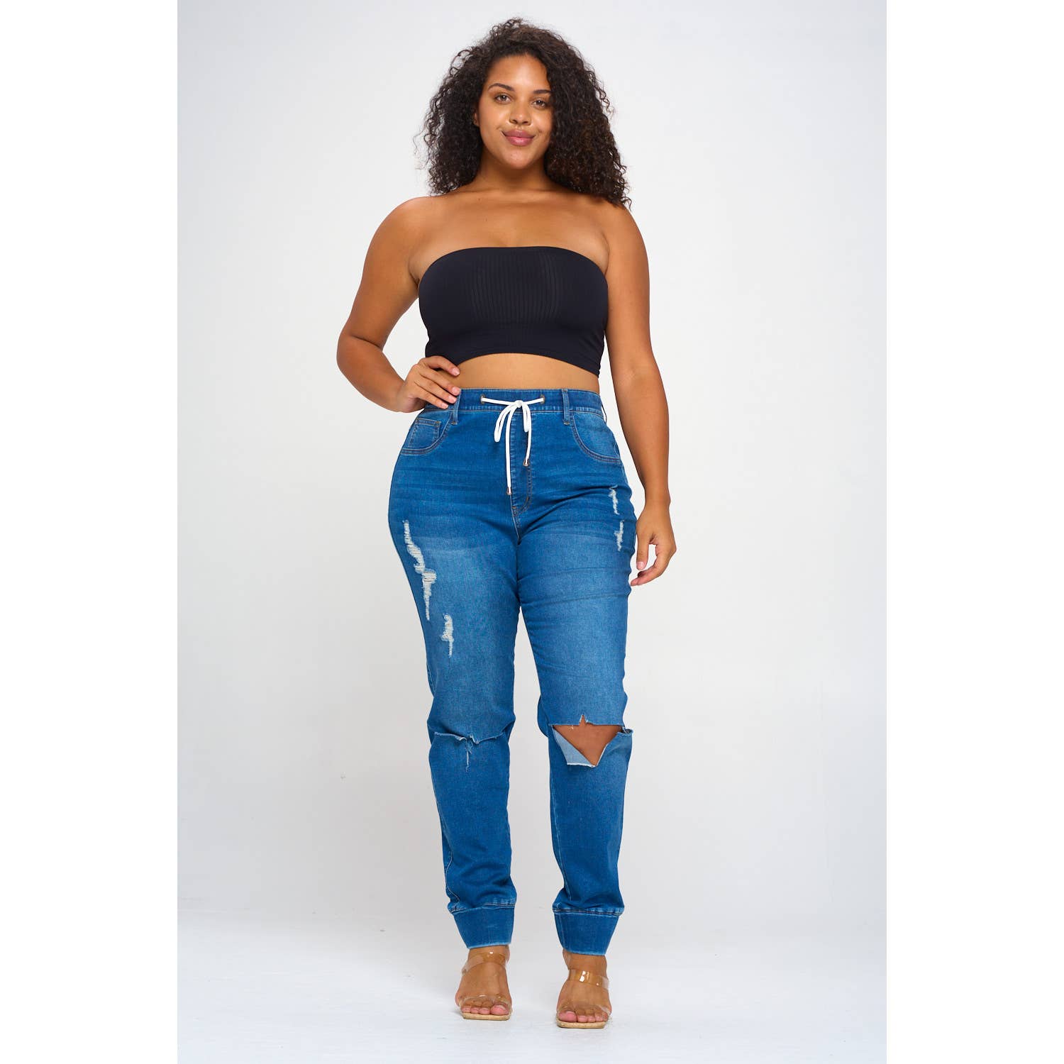 Blue Turtle - Vente Jean – femme - Jean de jogging taille haute Boundless Taille M DH2022X4