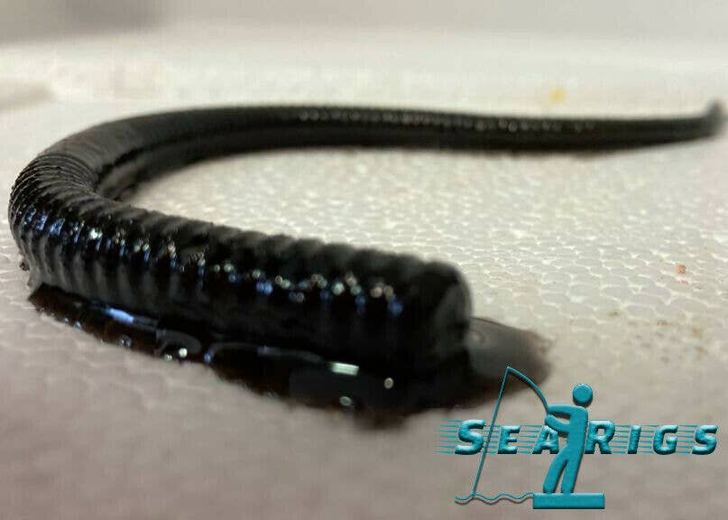 SEARIGS UK LTD – wholesale Sporting accessories – 5 x  9" (23cm) Black Lugworm Sea Fishing Lures2
