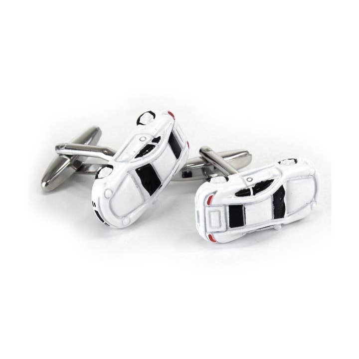 Stolen Riches - Wholesale Cufflinks - White VM Beetle Car Cufflinks