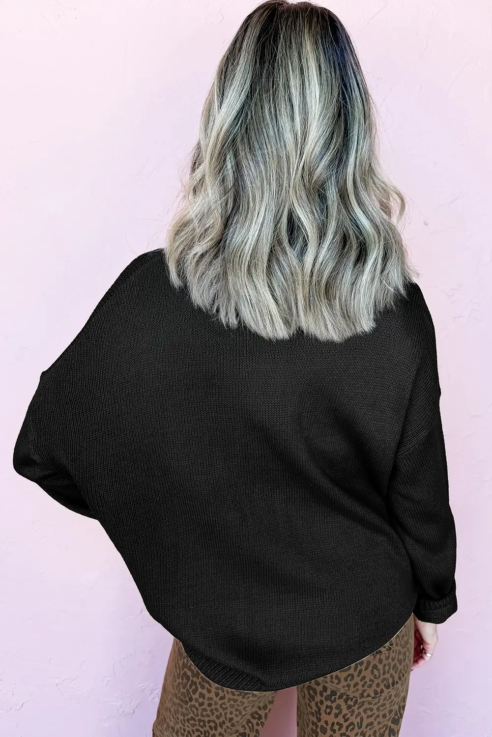 Suhkasana – wholesale Pullovertröja - Dam – God Jul Dolmanärmad Tröja med Färgglada Prickar14