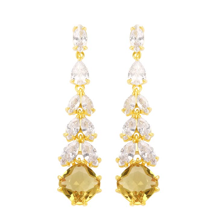 Soleil CZ Drop Earring for wholesale by Sahira Jewelry Design