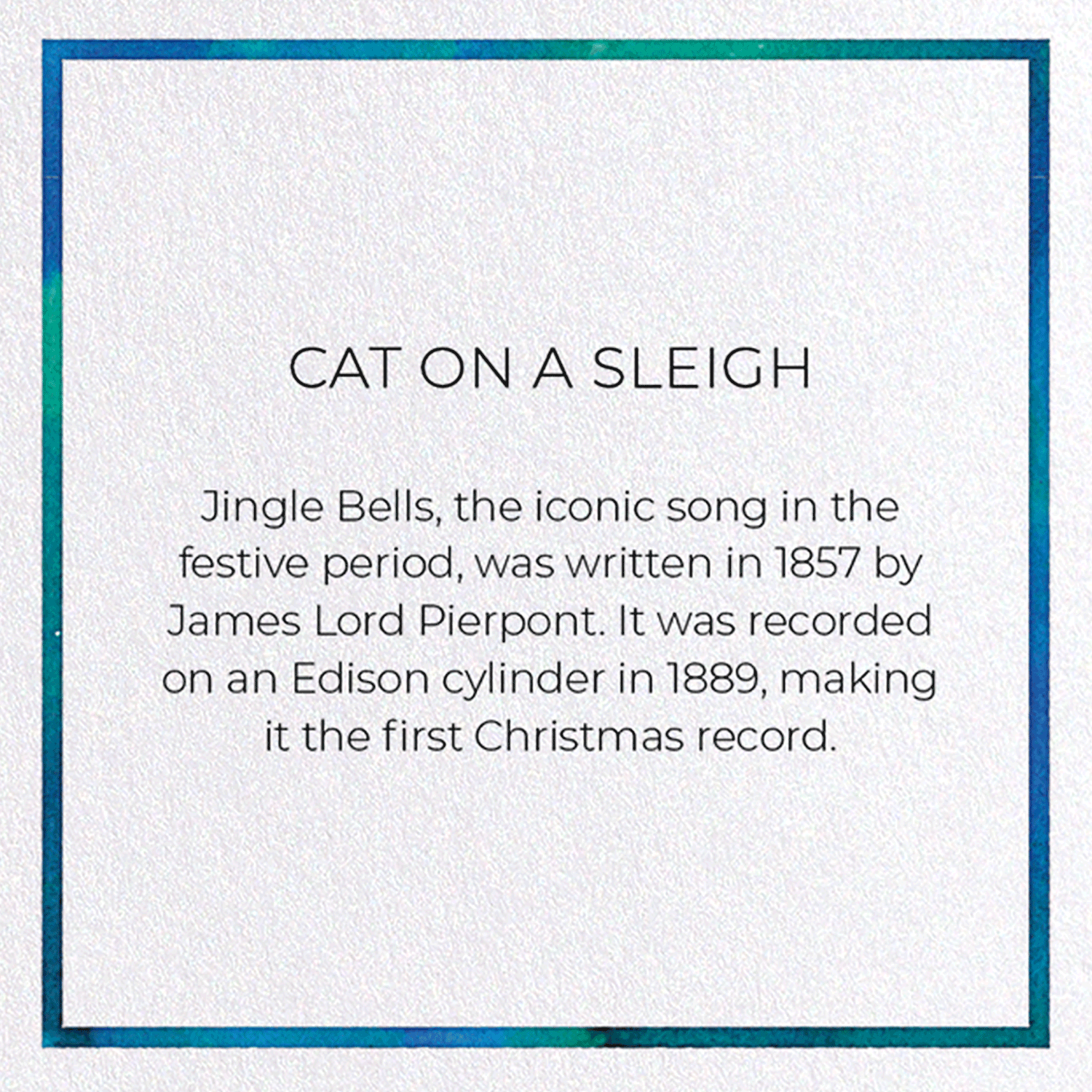 Ezen Trade - Wholesale Christmas Card - CAT ON A SLEIGH: Greeting Card3