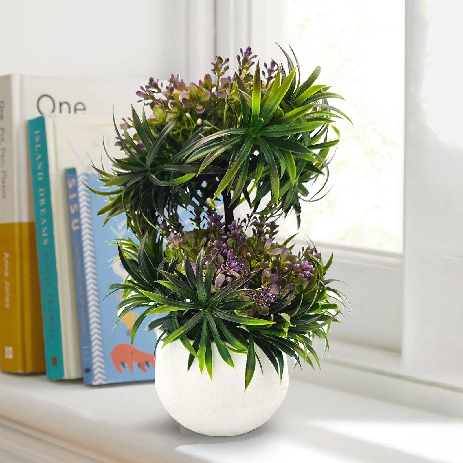 Ledsone – wholesale Artificial plant – Small Potted Artificial Flower 2 Pack Indoor Décor ~538125