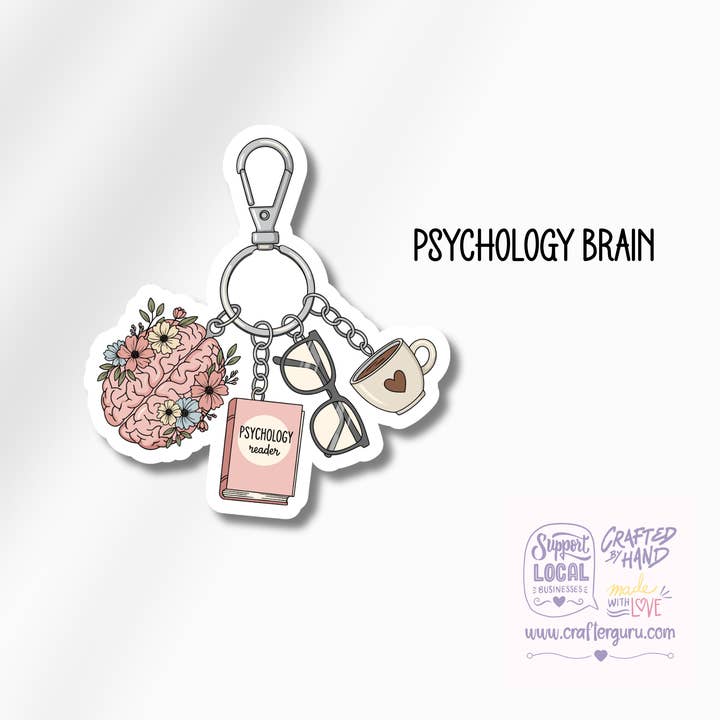 Crafter Guru Shop - Wholesale Sticker - Bookish Genre Charms Sticker - Fantasy, Sci-Fi & Psychology Reader Gifts - Waterproof Kindle Decal- STK-0055