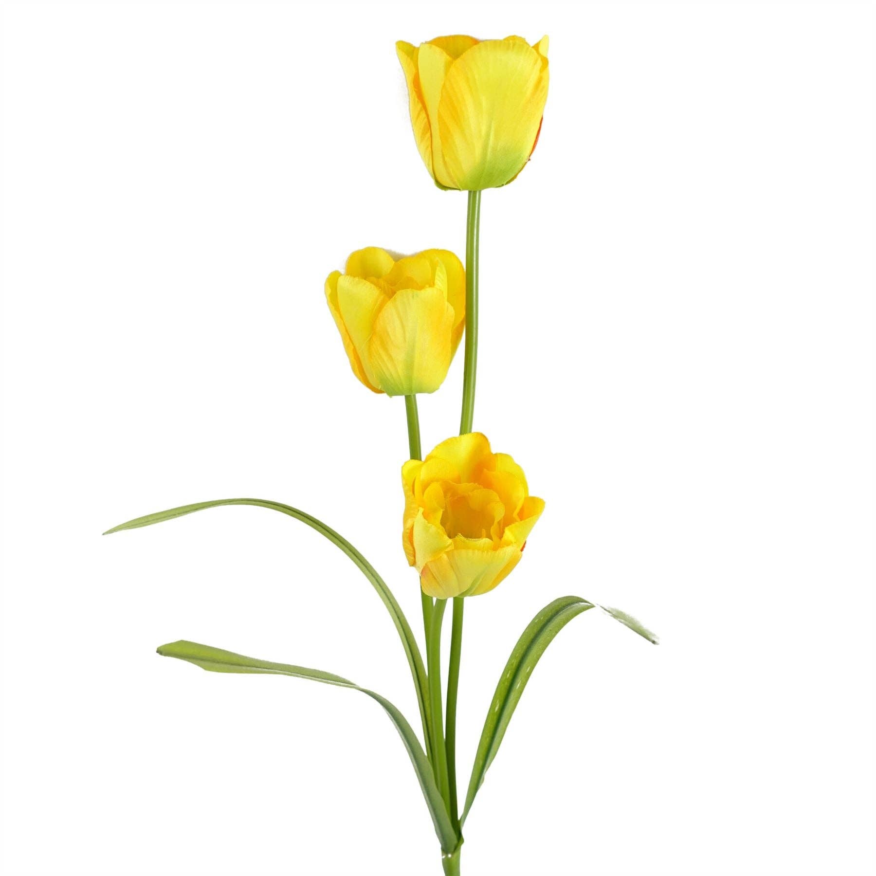 Leaf Design UK LTD – wholesale Artificial flowers – 80cm Artificial Tulip Yellow Stem0