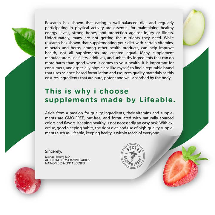 Lifeable - Wholesale Oral supplement/vitamin - Lifeable - Lions Mane Gummies for Kids Brain Support, 60 ct7