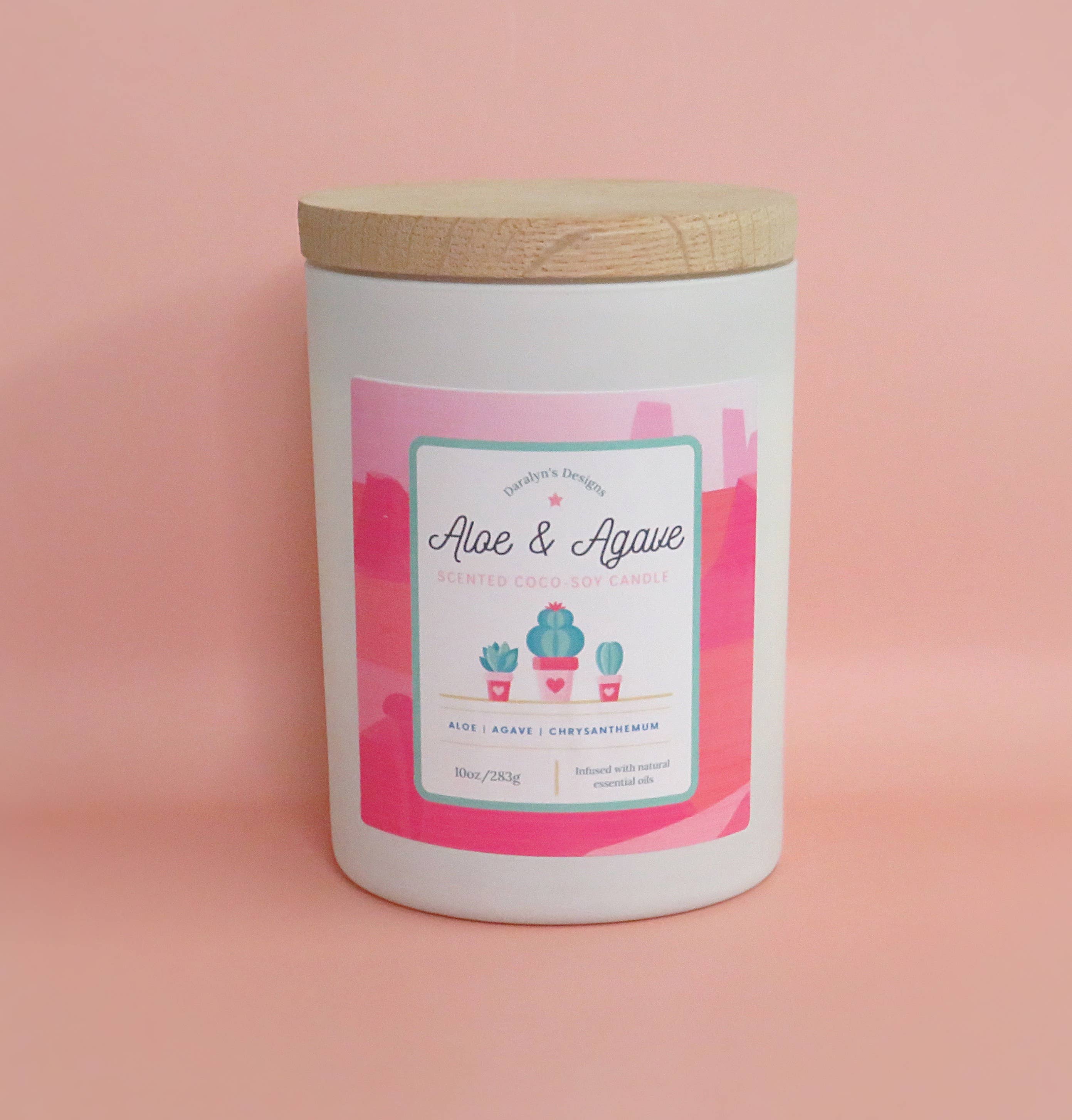 Daralyn's Designs - Wholesale Jar/Filled Candle - Coconut-Soy Creme Candle | 10oz  | Wooden Wick | All Natural1