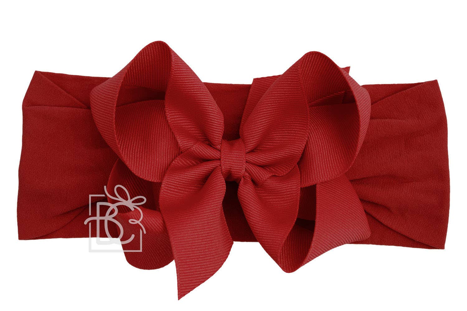 Beyond Creations, LLC - Wholesale Fashion Headband - Kids - WIDE PANTYHOSE HEADBAND W/CLASSIC GROSGRAIN BOW55
