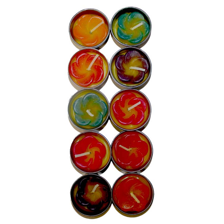 Plumeria Tea Light Candles Scented - WBS007 for wholesale by World Buyers