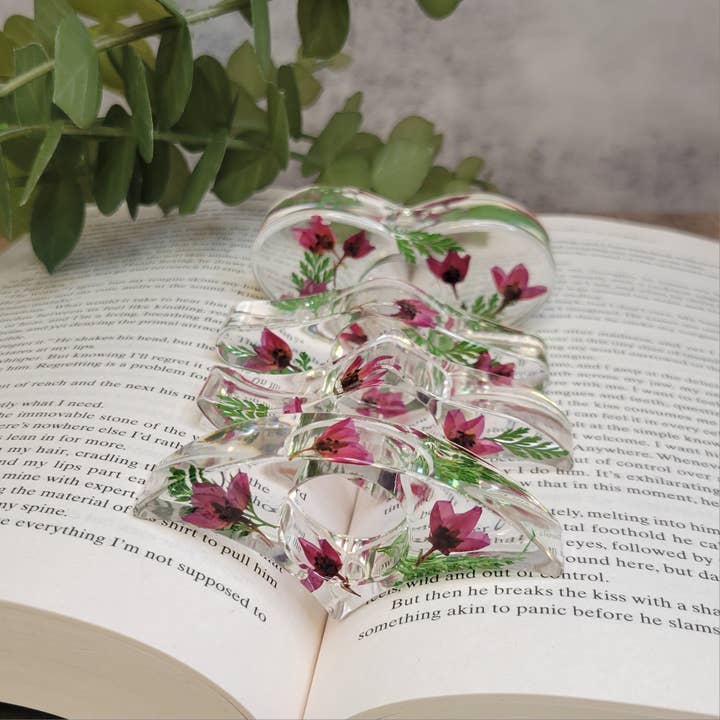 Botanically Bookish - Wholesale Bookmark - Floral Book Page Holder, Flower Thumb Page Spreader