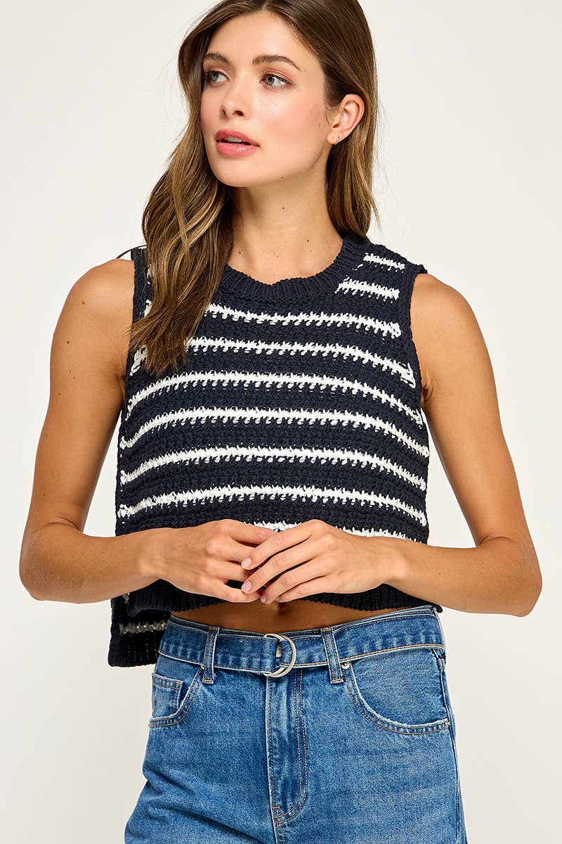 Miss Love - Wholesale Knit Top - Women's - STRIPED KNIT TOP11