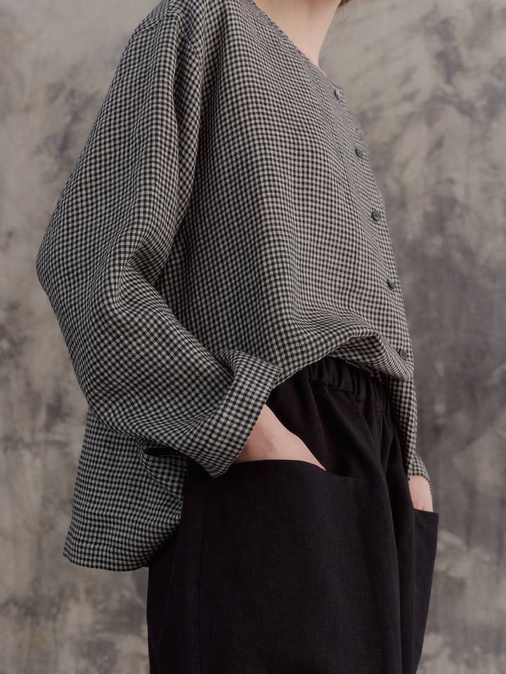 Check Pattern Buttoned Shirts for wholesale by muku