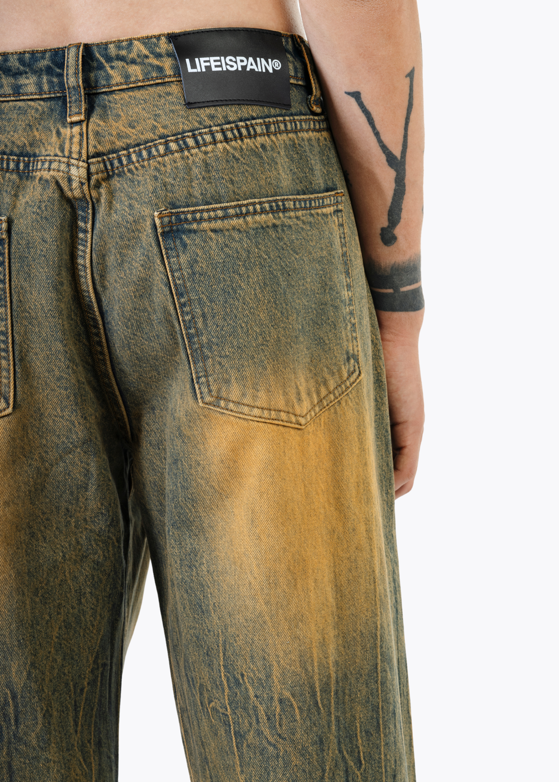 Life Is Pain® - Wholesale Jeans - Men's - Solar-washed baggy jeans6