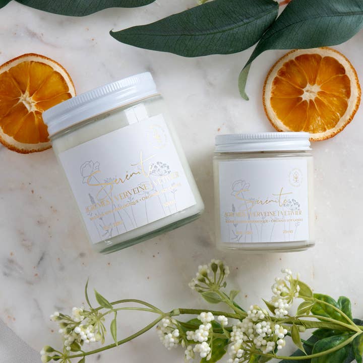 Bougie Verveine & Citron 8oz pour la vente par Staygroundedco