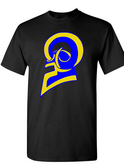 Big Swirl (Two Tone) - Blu&Ylw On Blk for wholesale by Gods of Gridiron War