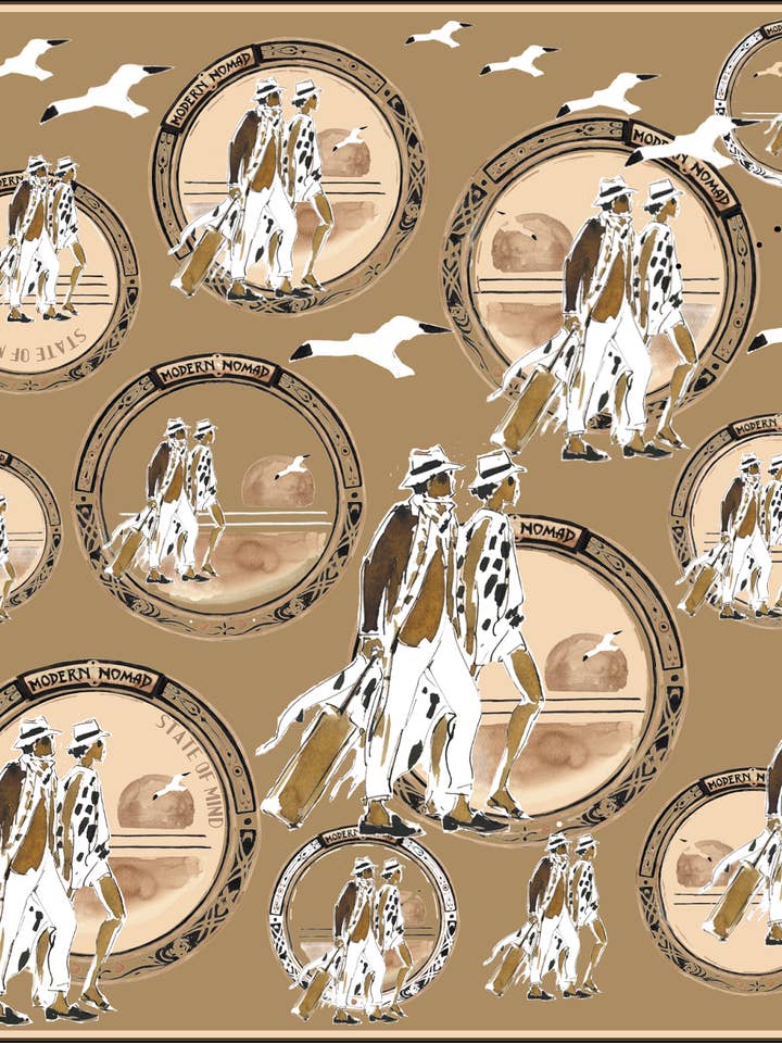 Modern Nomad Silk Scarf for wholesale by State of Mind