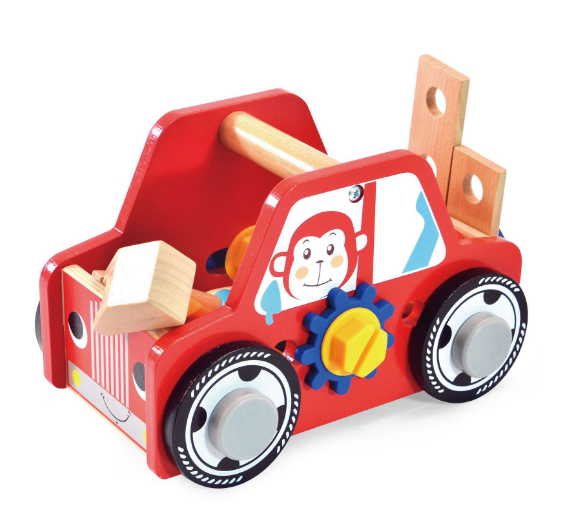 ACOOL TOY - Vente Voiture/camion miniature – enfant - Voiture à outils en bois AC66366