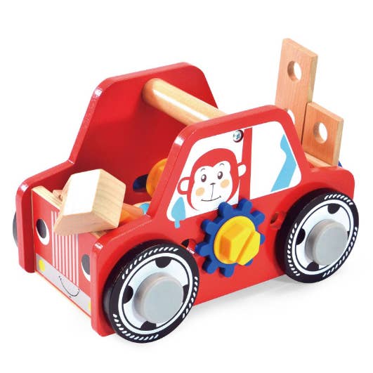 ACOOL TOY - Vente Voiture/camion miniature – enfant - Voiture à outils en bois AC66366