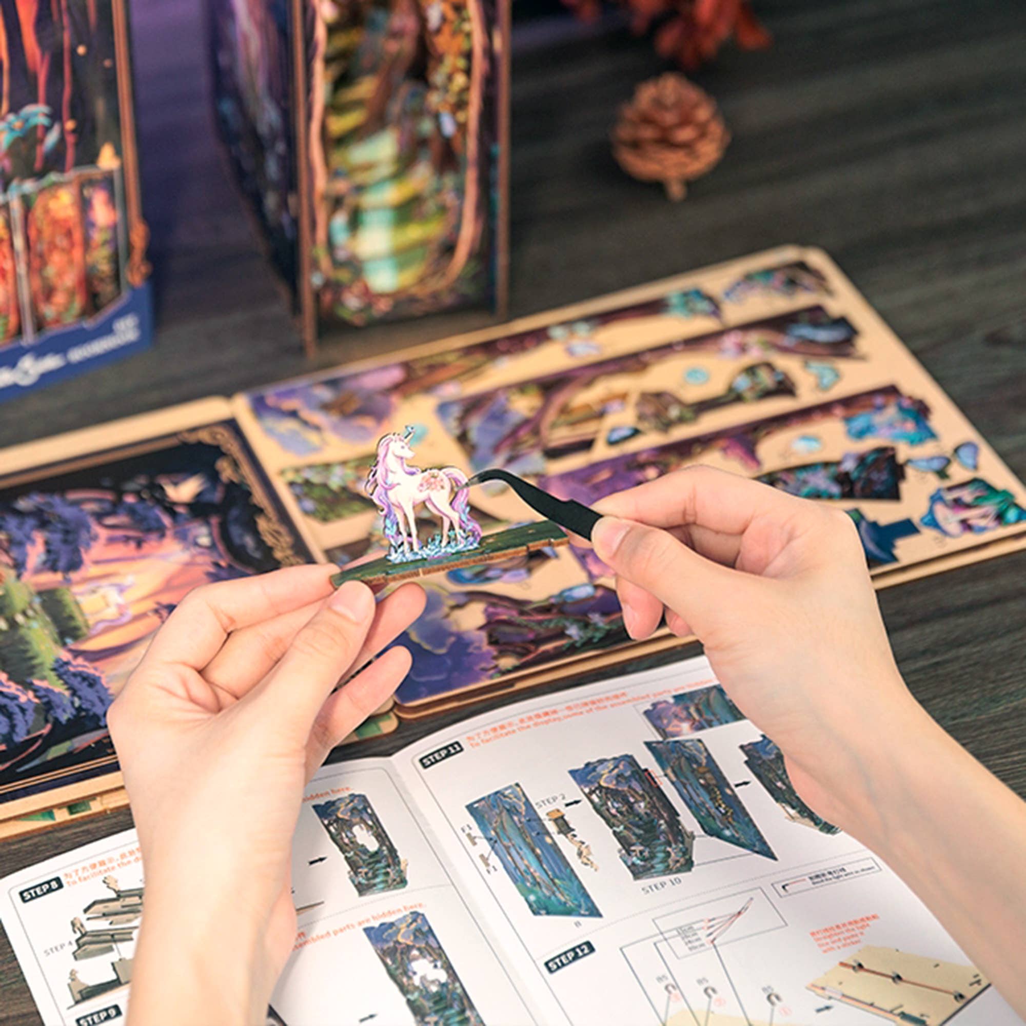 Hands Craft - Wholesale Puzzle - Kids - DIY Book Nook Kit: Grace of the Forest w/ Dust Cover2