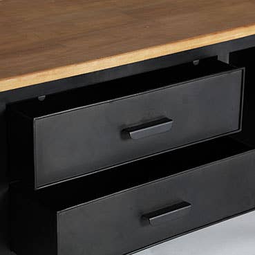 Kodu - Wholesale Console Table - Black iron TV stand measuring 165x45x52cm4