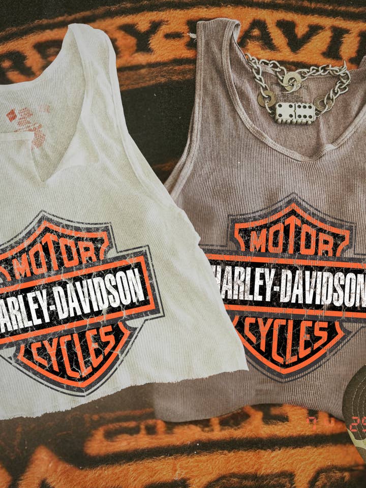 Distressed HD Vintage Inspired Tank for wholesale by Gunpowder and lace wholesale