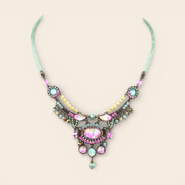 Collar de cristales hechos a mano LOREA para venta al por mayor de melizijewelry