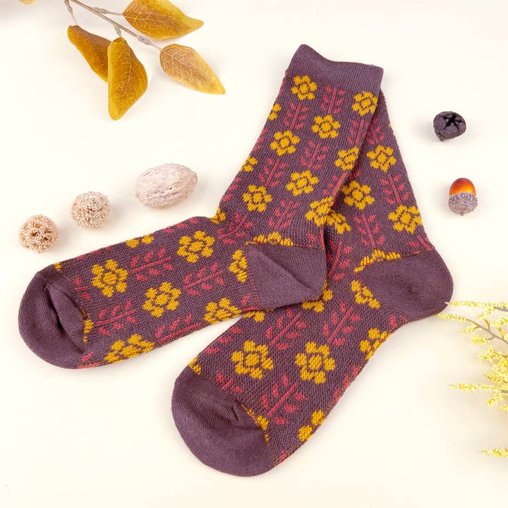 mildstyles - Wholesale Socks - Women's - Combed cotton women's British style retro mid-calf socks4