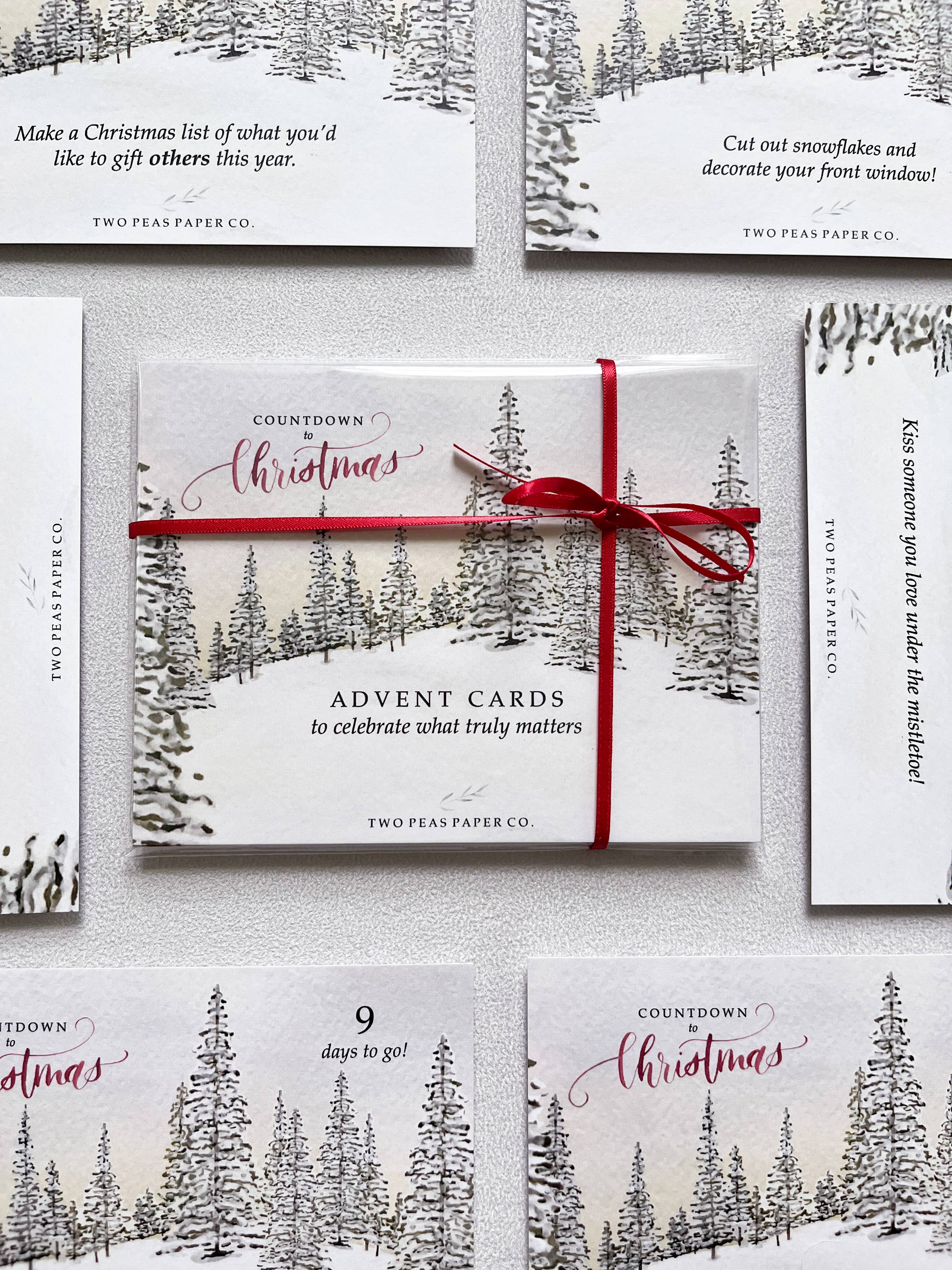 Two Peas Paper Co. – wholesale Adventskalender – Handmålad akvarelladventskalender för jul5