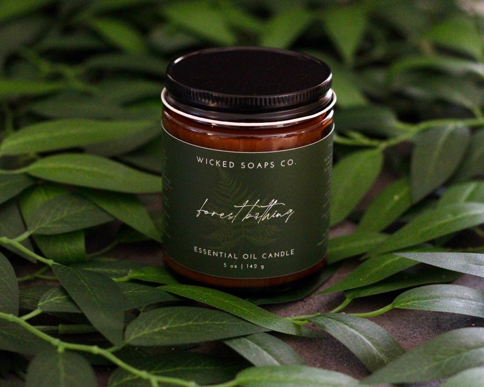 Wicked Soaps Co. – wholesale Jar/filled candle – Forest Bathing Essential Oil Candle | Soy Wax Candle9