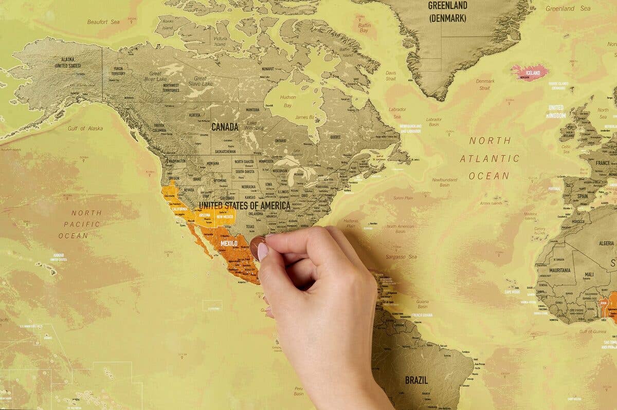 Mapidea - Wholesale Map - Scratch Off World Map - Color Vintage - Size84x57cm2