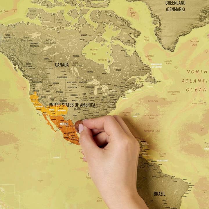 Mapidea - Wholesale Map - Scratch Off World Map - Color Vintage - Size84x57cm2