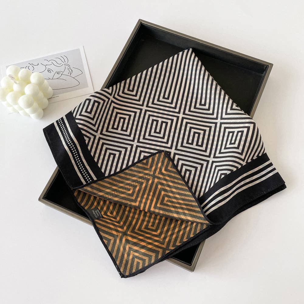 Dipped Shop - Wholesale Scarf - Women's - Elegant Flower Print Long Satin Scarf DP25G5016