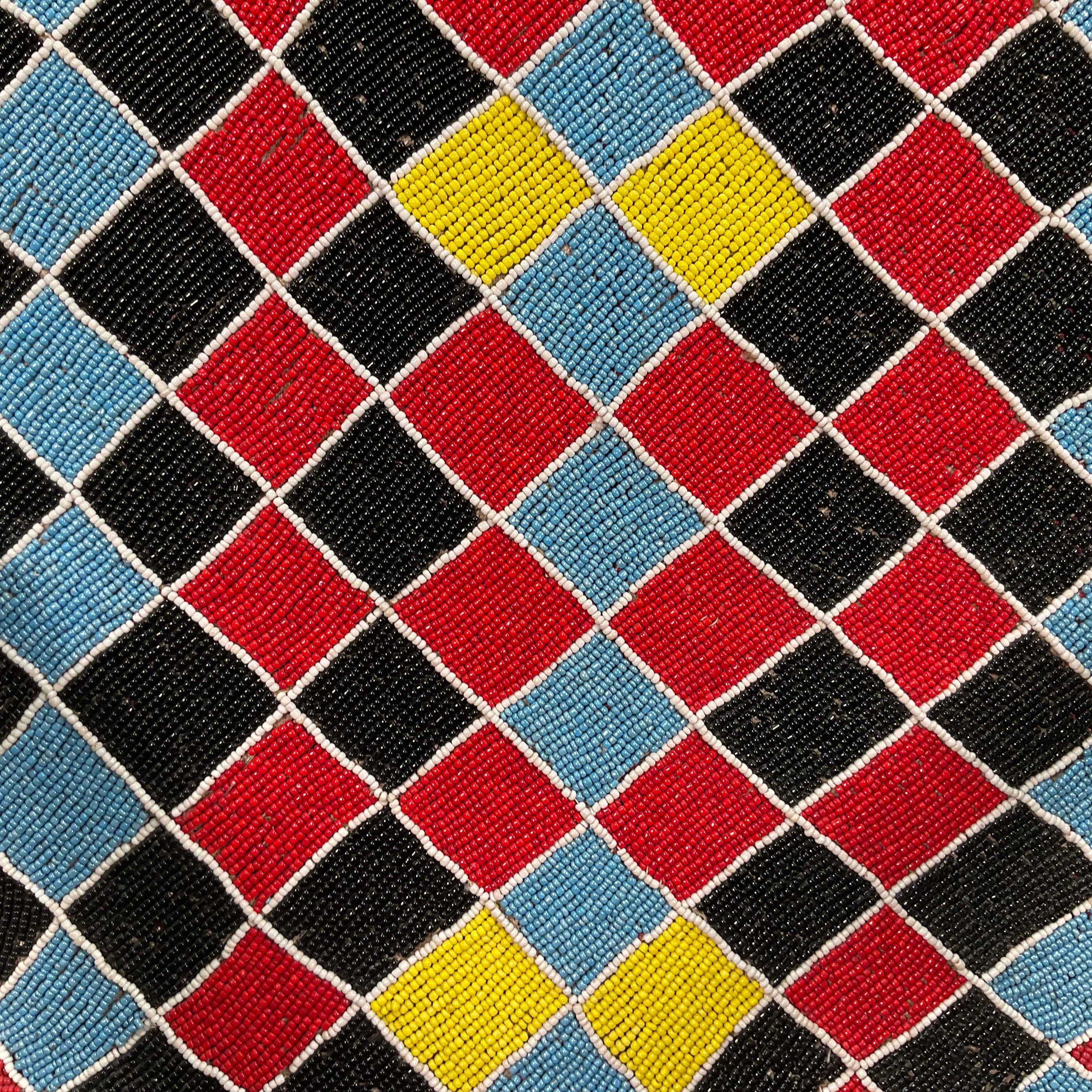 Ineza Home Décor – wholesale Chair – Yoruba king's throne hand-embroidered with glass beads #015