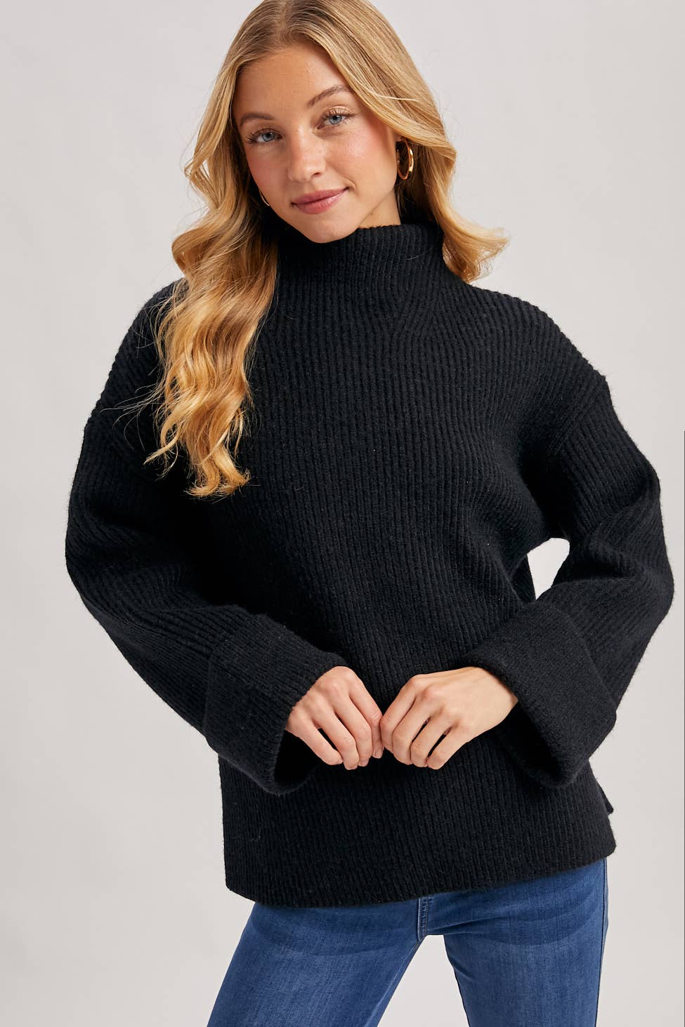Bluivy - Wholesale Knit Sweater - Women's - FUNNEL NECK OVERSIZED PULLOVER9