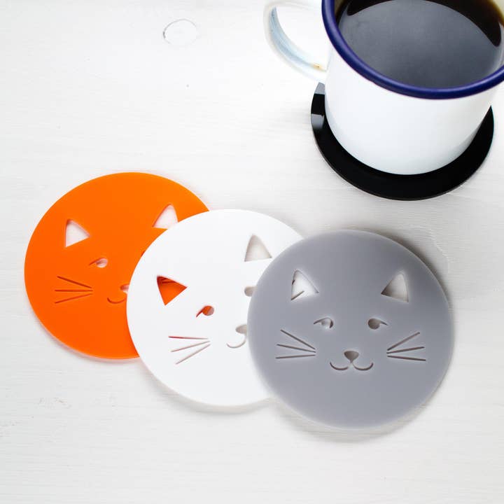 Kitty Coasters for wholesale by Finest Imaginary