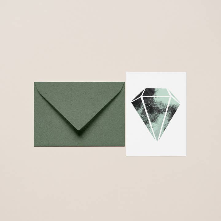 Everyday Card & Envelope – “Can't Buy Me Love” (Onyx Gem) for wholesale by Karte Design Berlin