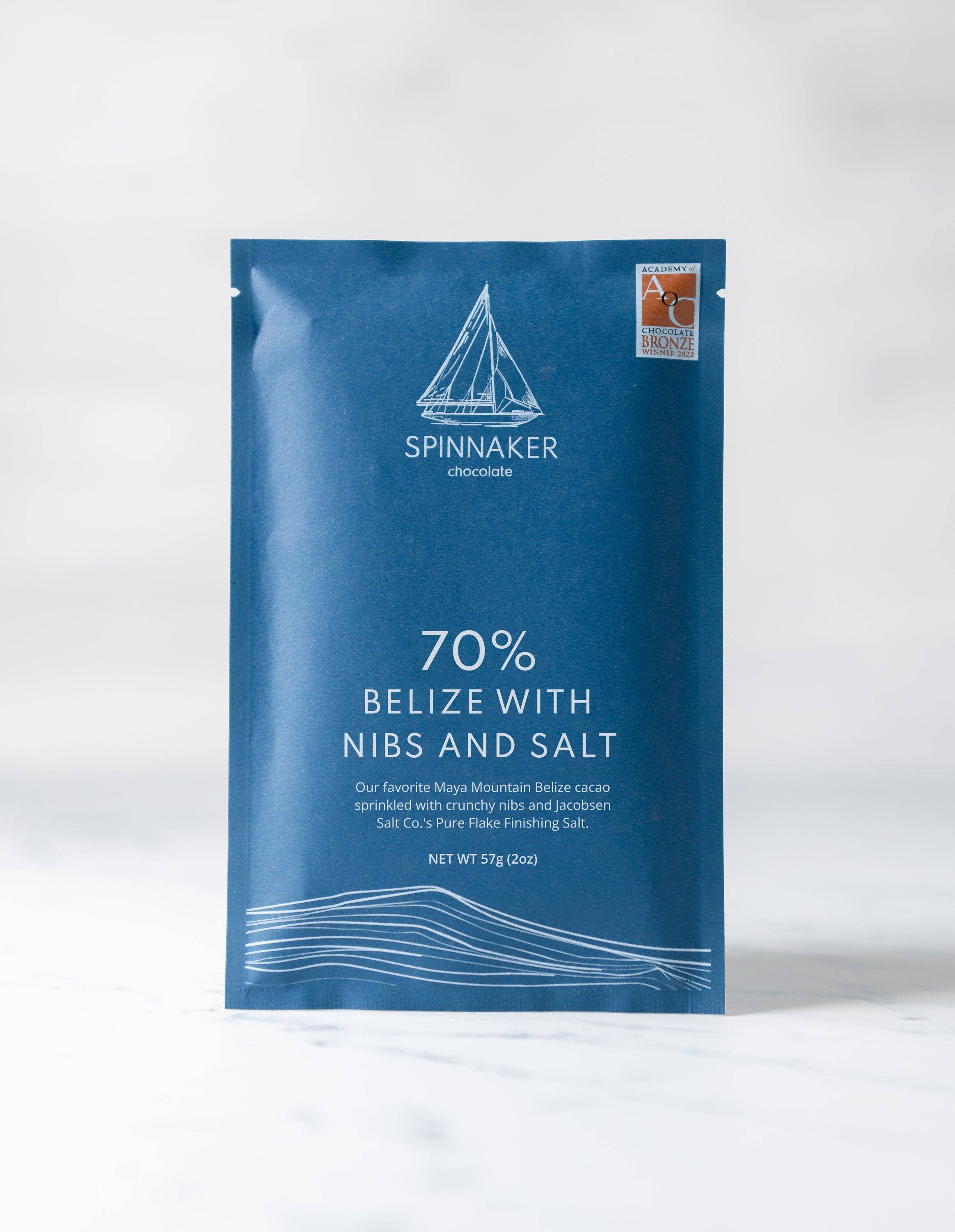 Spinnaker Chocolate - Wholesale Chocolate - 70% Belize with Nibs and Salt