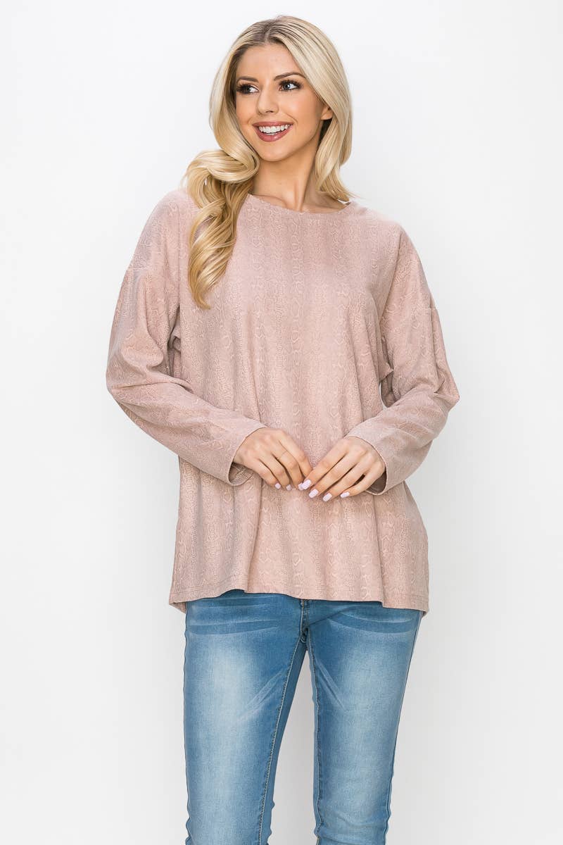 Joh Apparel - Vente Tunique – femme - Haut en daim extensible à imprimé animal Ailith18