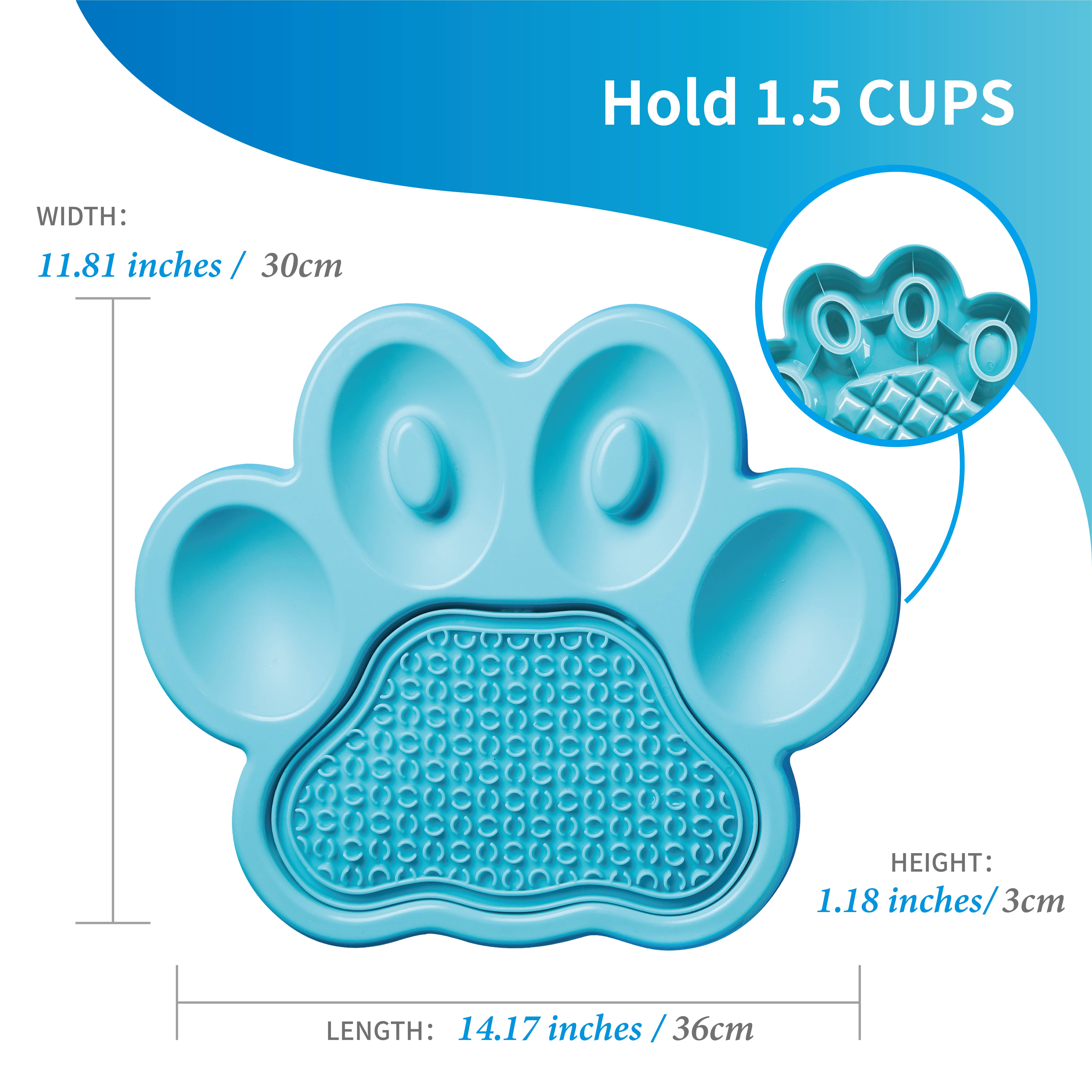 PetDreamHouse - Vendita all'ingrosso Tappetino sottociotola per animali - Cane - PetDreamHouse PAW Ciotola 2 in 1 con Slow Feeder e Tappetino Leccapad6