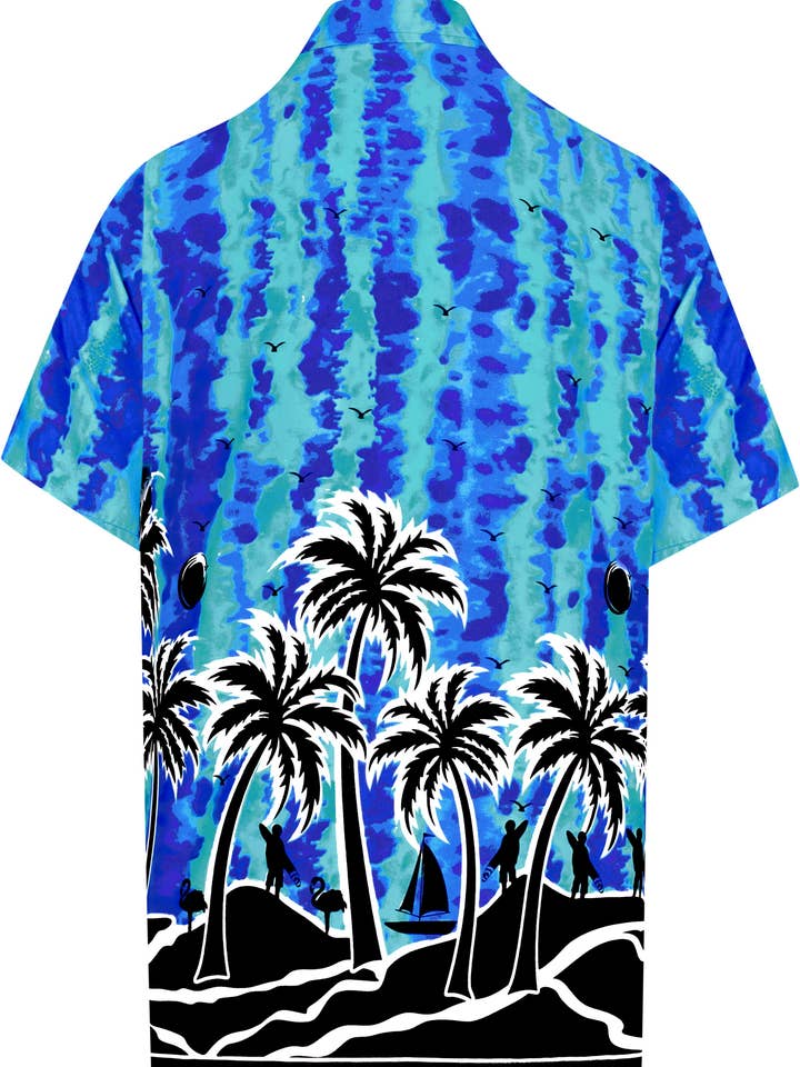 LA LEELA Men's Exotic Beach Short Sleeve Hawaiian Shi 137158 for wholesale by La Leela LLC
