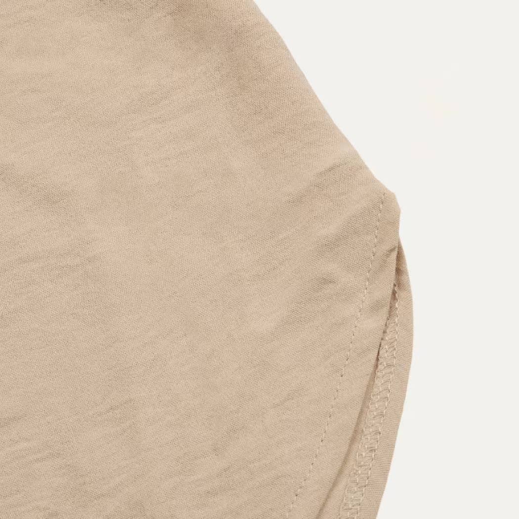 Chic White Apricot Button-Up Short Sleeve Top for wholesale on Faire4